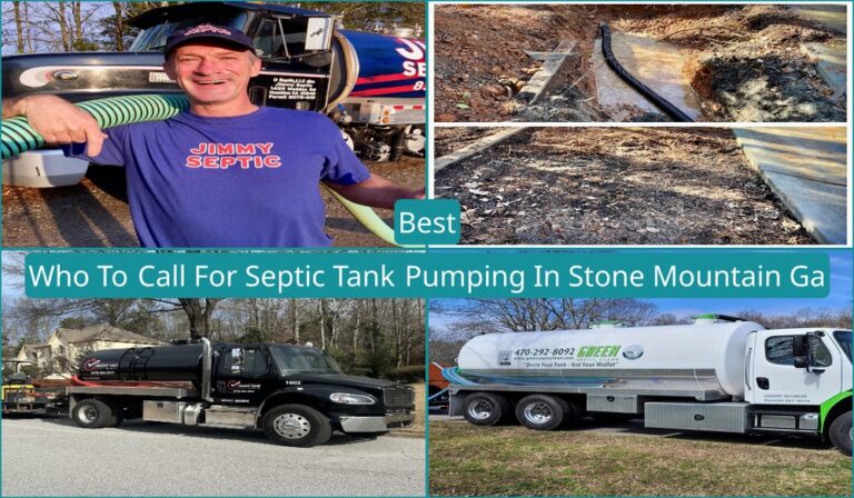 Who To Call For Septic Tank Pumping In Stone Mountain, GA